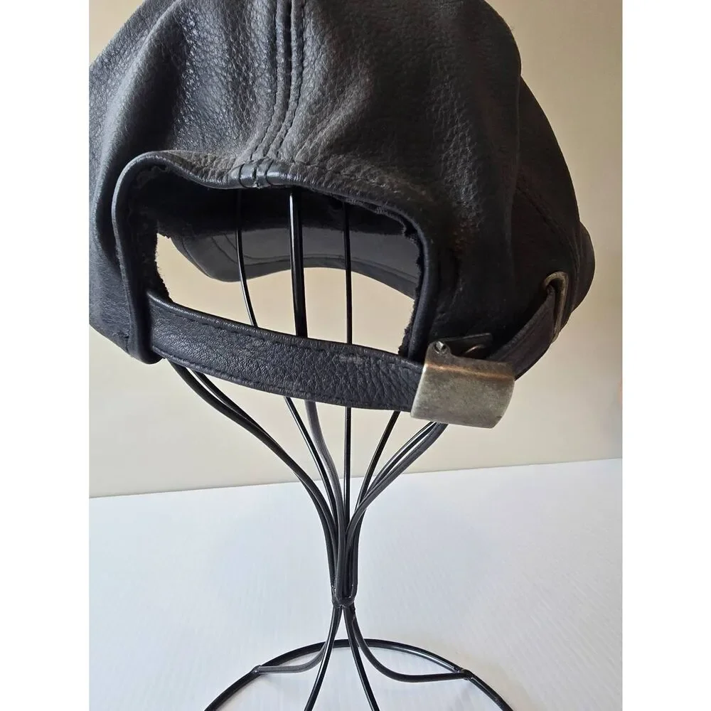 Black Leather Cap